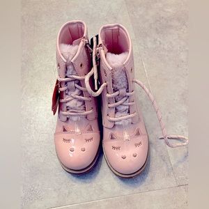 New with tags girls, pink wonder nation unicorn boots, size 12